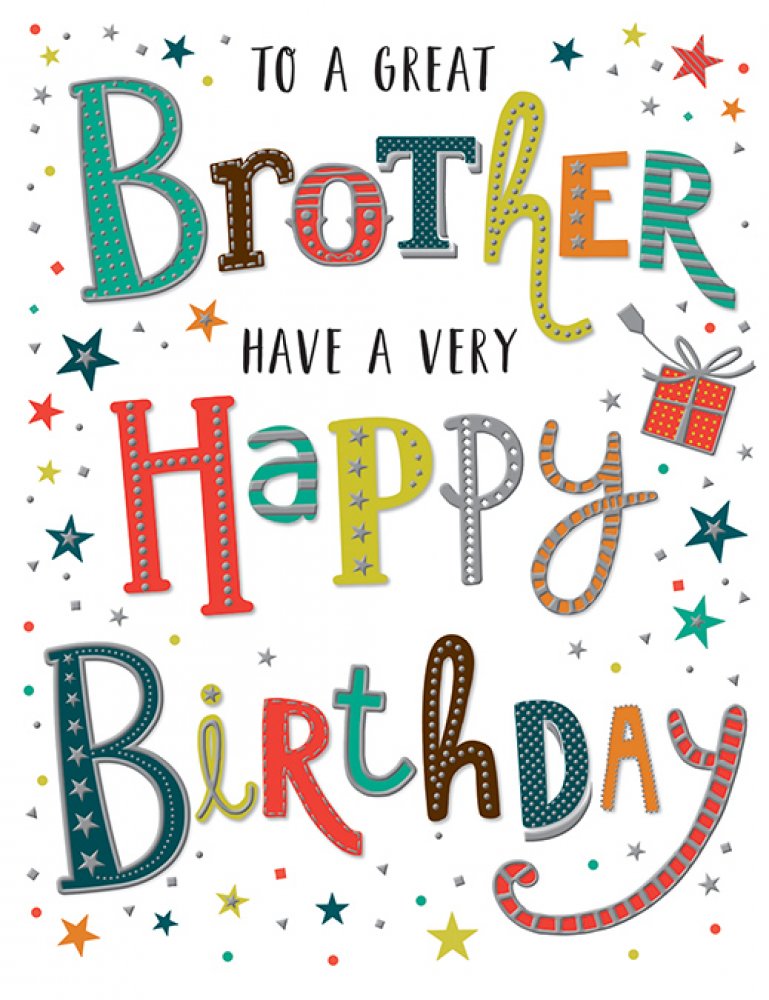 Brother birthday card- Dazzles
