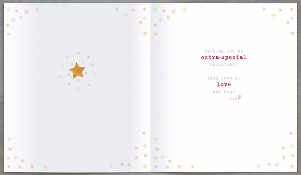 Baby girl’s first Christmas card - Boofle