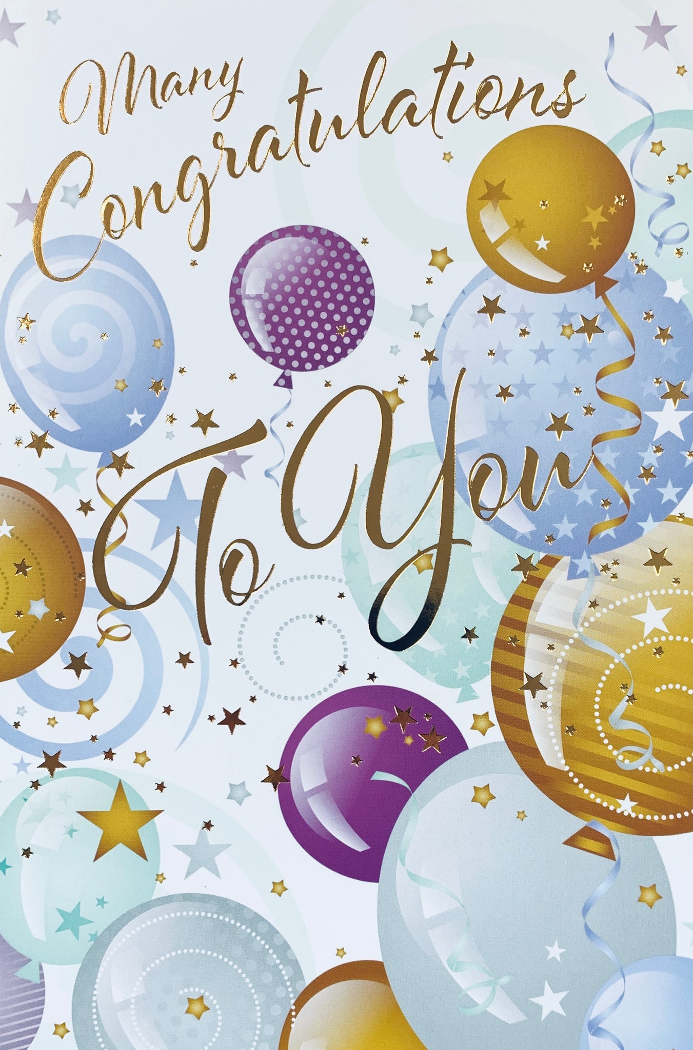 Congratulations card contemporary balloons