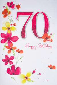 70th birthday card for her