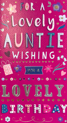 Auntie birthday card- contemporary