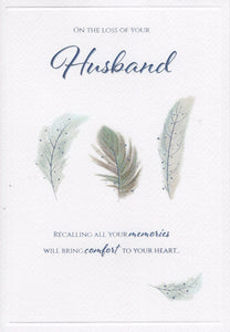 Loss of your Husband sympathy card