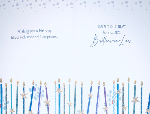 Brother in law birthday card- candles