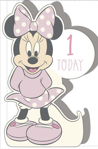 Disney Minnie Mouse 1st birthday card
