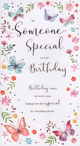 Someone Special birthday card- flowers