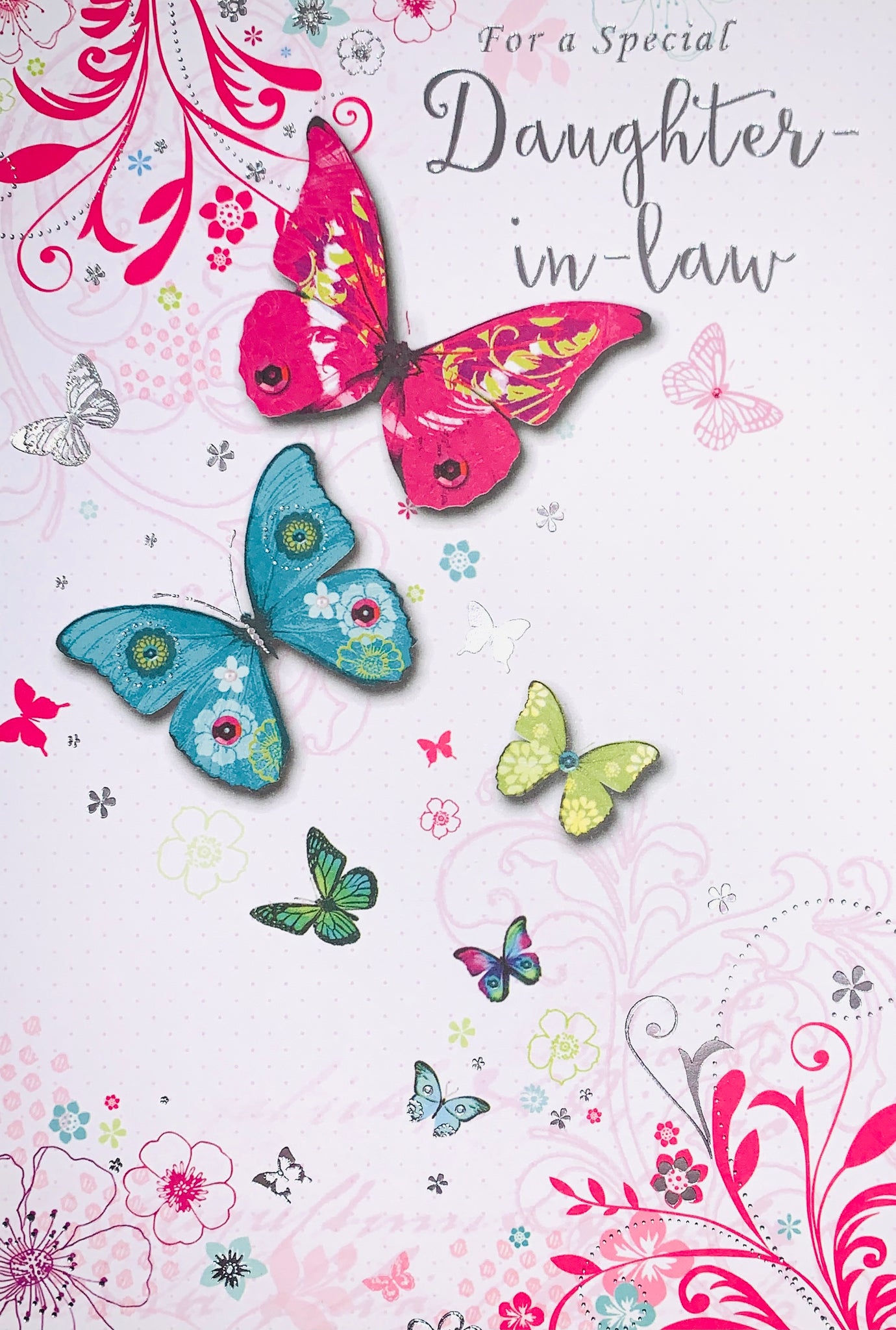 Daughter in law birthday card - butterflies