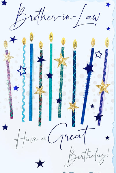 Brother in law birthday card- candles