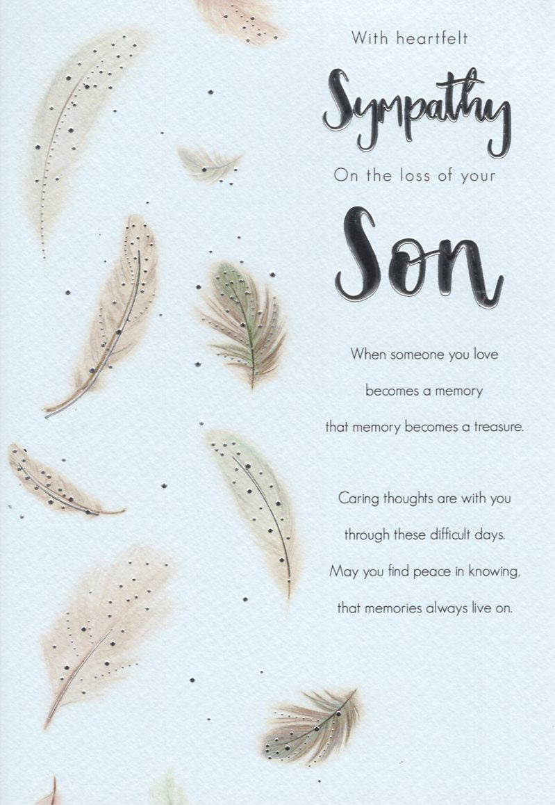 Loss of your Son sympathy card