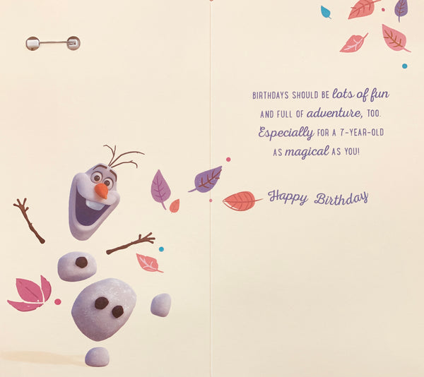 Disney Frozen Age 7 birthday card
