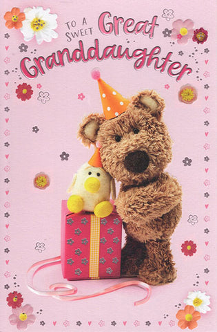 Great-Granddaughter birthday card - cute bear