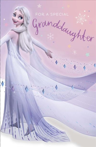 Granddaughter birthday card - Disney Frozen