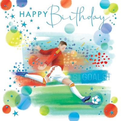 Birthday card for him football design