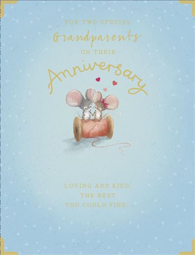 Grandparents anniversary card - cute mice