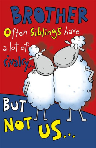 Funny Brother birthday card- sibling rivalry