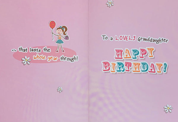 Granddaughter birthday card- fun girl