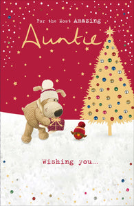 Auntie Christmas card - Boofle
