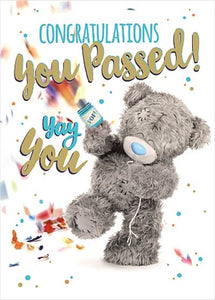 Me to you congratulations card tatty teddy with party popper