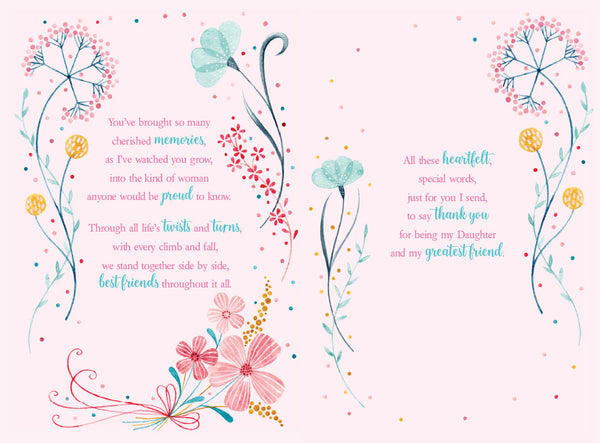 Daughter birthday card- sentimental verse