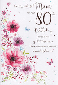 Mum 80th birthday card