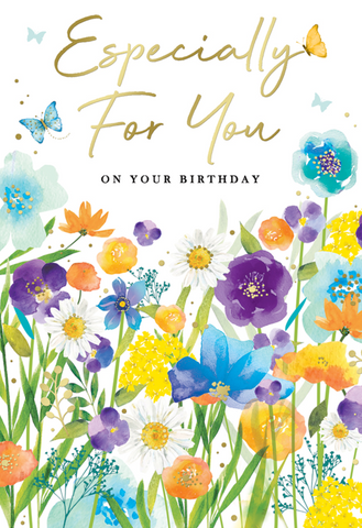 General birthday card for her- pretty flowers