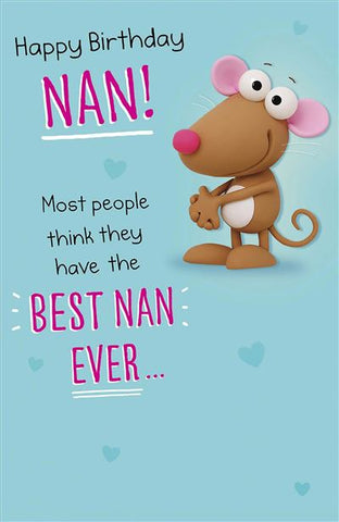 Nan birthday card - Funny
