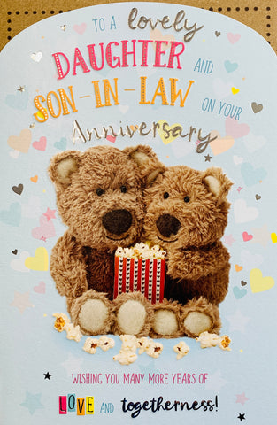Daughter and Son-in-law anniversary card- cute bears