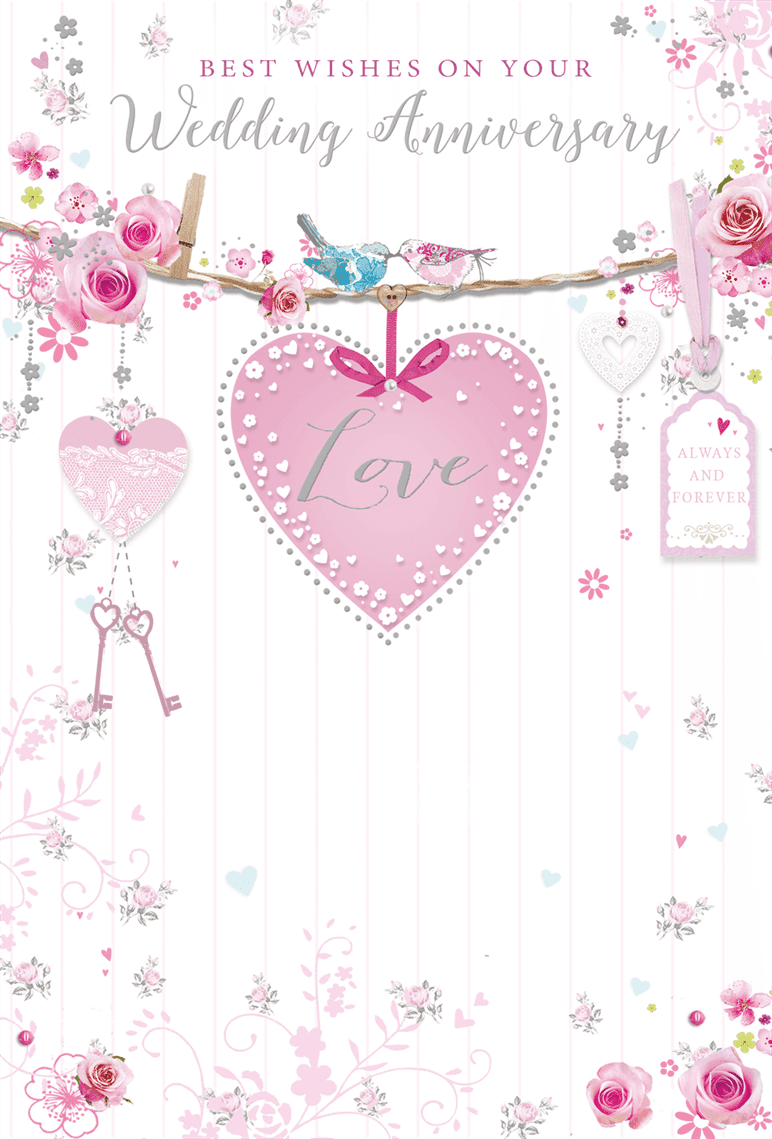 Your wedding anniversary card - love heart