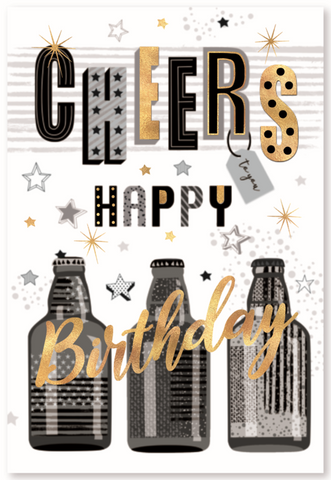 General birthday card for him - birthday beers