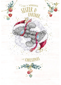 Me to you - Sister and Partner Christmas card
