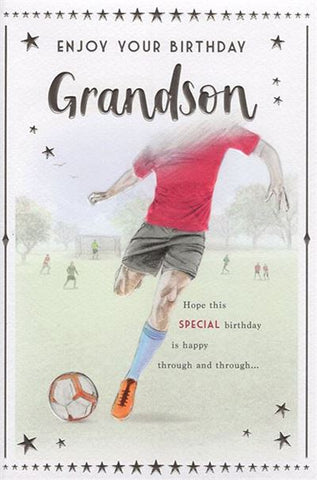 Grandson birthday card - football