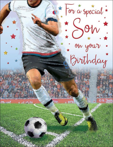 Son birthday card- football