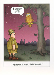 Funny birthday card - rude owl