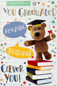 Graduation congratulations card - cute bear