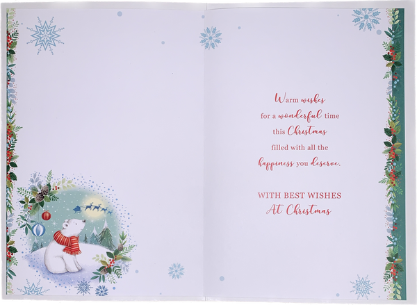 General Christmas card - cute polar bear