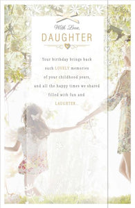 Luxury Daughter birthday card with beautiful verse
