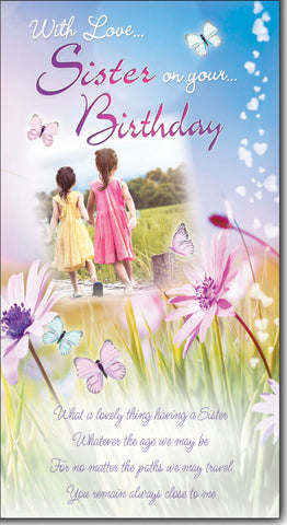 Sister birthday card - sentimental verse