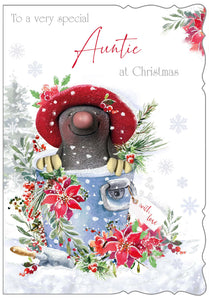 Auntie Christmas card - cute