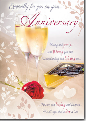 Your anniversary card -champagne celebration