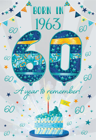 60th birthday card - born in 1963