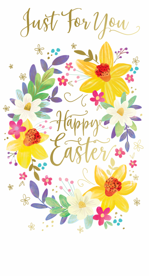 Easter card- Easter flowers