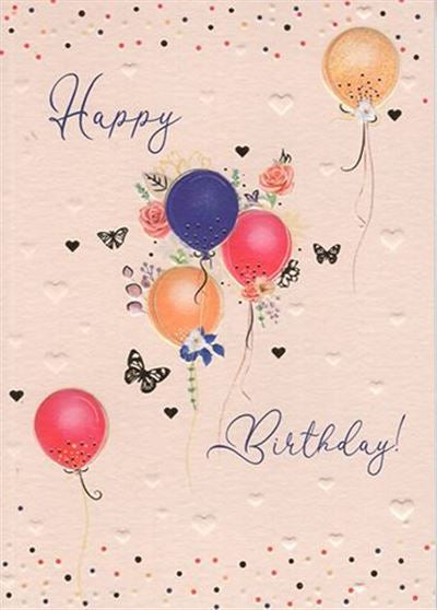 General birthday card for her - birthday balloons