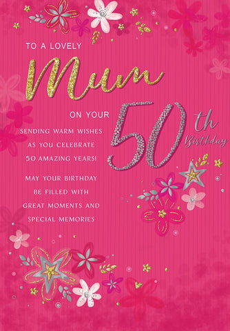 Mum 50th birthday card- Nova