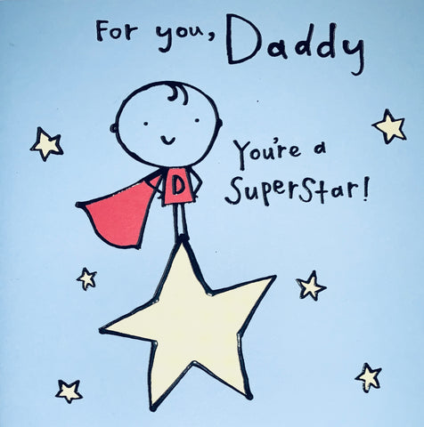 Daddy Father’s Day card super daddy
