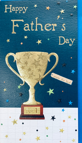 Father’s Day card- gold trophy