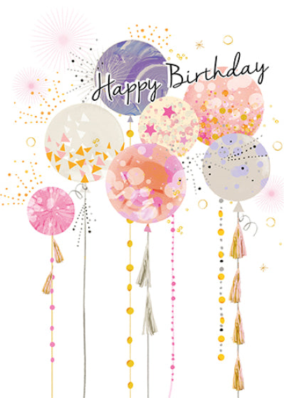 General birthday card for her- shiny balloons
