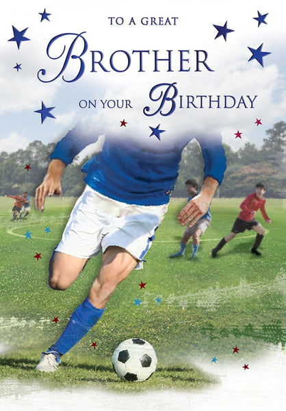 Brother birthday card - football