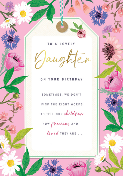 Daughter birthday card- floral