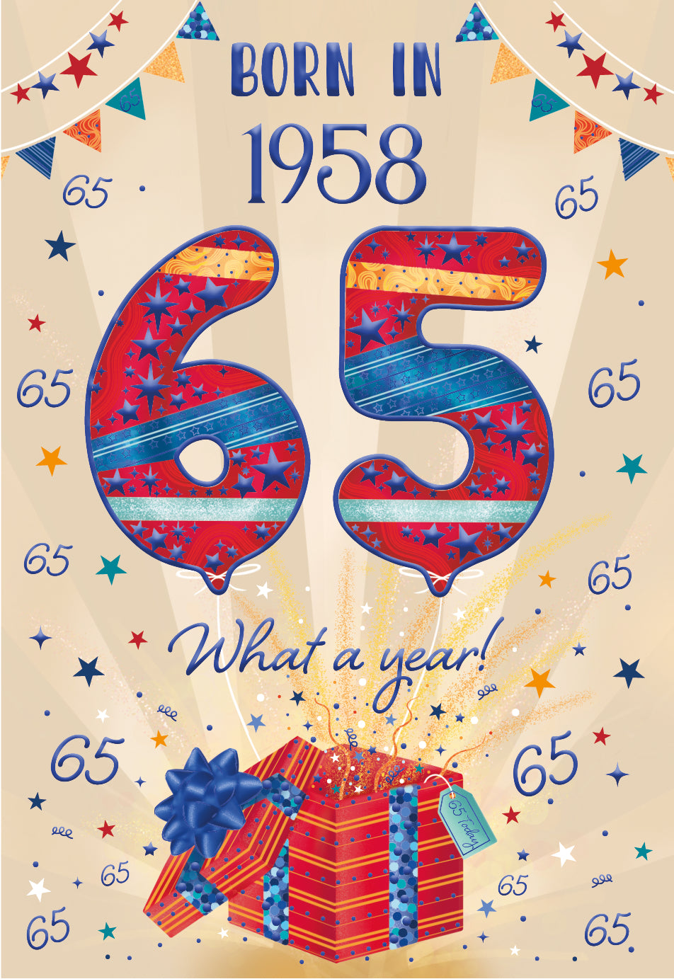 65th birthday card - born in 1958