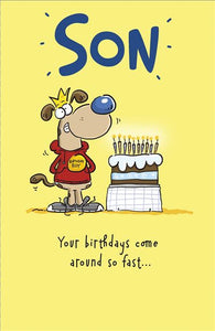 Funny Son birthday card- messy room