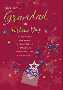Grandad Father’s Day card- modern stars